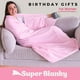 thumbnail image 2 of Manta portátil Super Blanky para mujeres y hombres, color rosa bebé, 2 of 8