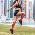 thumbnail image 6 of Lsque Christmas Pattern Sport Compression Socks for Men & Women 15-20 mmHg Knee High Nurse Pregnant Running Medical and Travel Athletic, 6 of 6