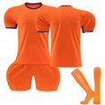 thumbnail image 1 of 2425Netherlands Home Football Jerseys Shorts And Socks Set New Season Shorts And Socks Adult And Children Size Set Three-piece Sets No Numbers Adult M #016B, 1 of 7