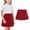 Red, variant on Girls Pleated Skirt, Cotton Elastic Waist Comfortable Versatile School Uniform Skirt Navy 6-7T