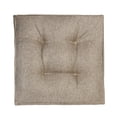 thumbnail image 3 of Square Floor Pillow Linen Fabric Tufted Chair Cushion, Seat Cushion Chair Pad Yoga Meditation Tatami 19.5"x19.5", 3 of 8