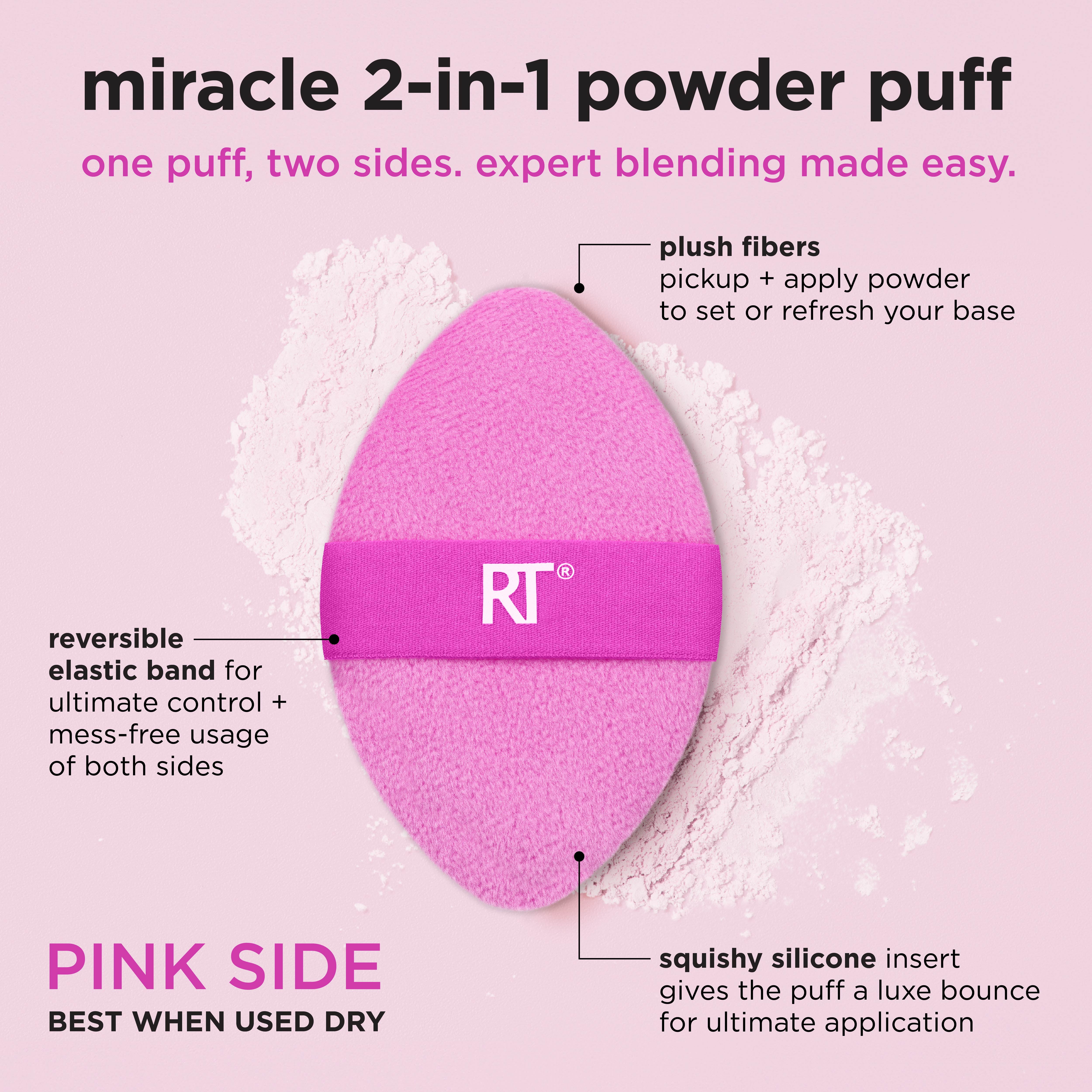 Real Techniques Miracle 2-1 Powder Puff Duo, 2 pieces