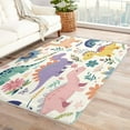 thumbnail image 2 of Cute Dinosaur Area Rug 5x7, Cartoon Animal Rugs for Bedroom, Cartoon Dinosaur Carpet, Living Room Rugs Decorations, Stain resistant Soft Low Pile Machine Washable Rug 8i&-98, 2 of 7