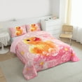 thumbnail image 3 of jejeloiu Rustic Duck Full Size Comforter Sets,Cartoon Animal Bedding Comforter Set,Pink Yellow Bedding Sets For Girls Teens,Ultra Soft Home Decor Reversible,3 Pieces, 3 of 8