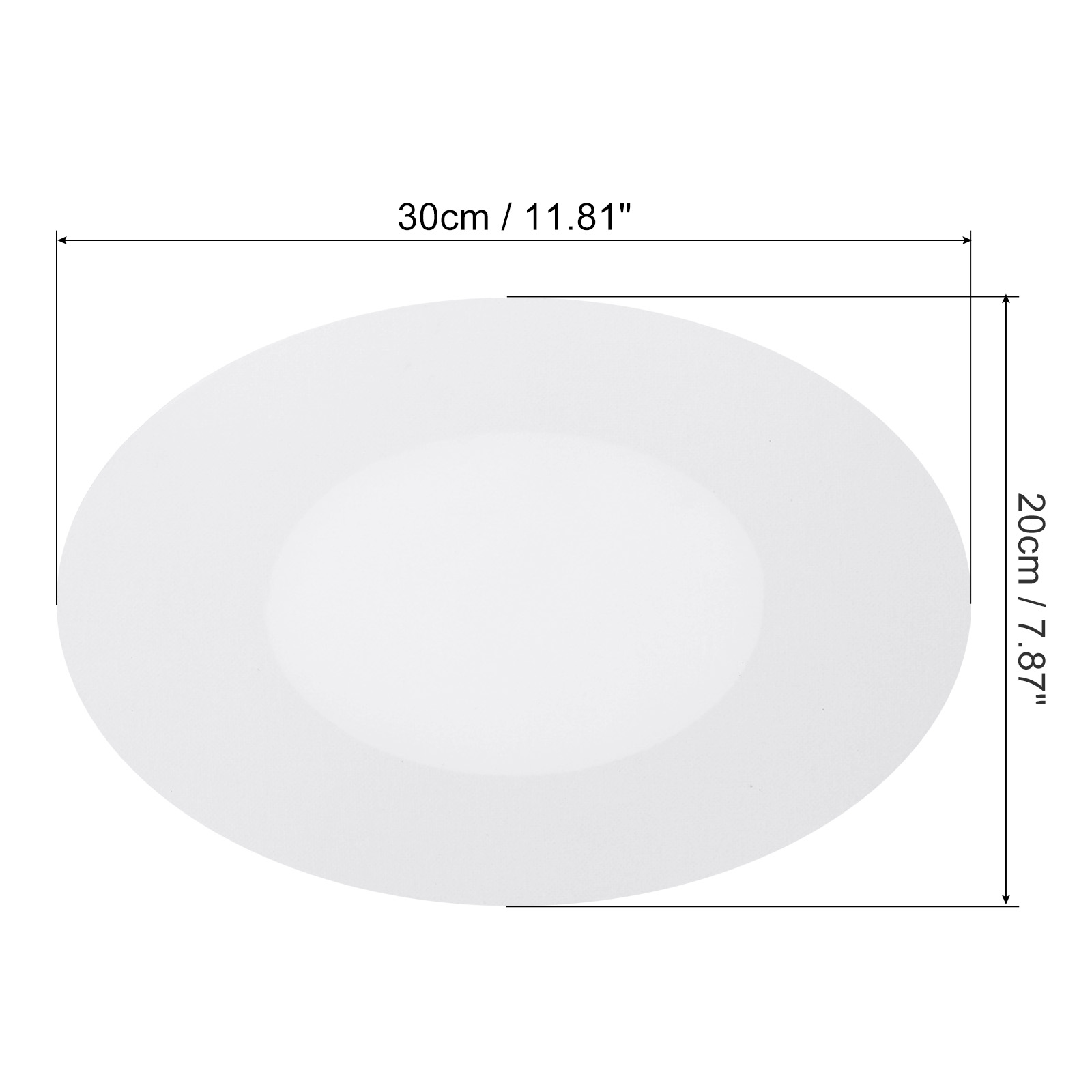 Uxcell Paint Canvases for Painting, 3 Pack 12x8 Inch Oval Wood Frame Stretched Blank Art Board Panels White