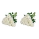 thumbnail image 3 of Injueey 10 UNIDS Flores Artificiales A Prueba de agua Ramo de Rosas Blanco 2piezas, 3 of 6
