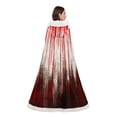 thumbnail image 2 of Capa larga con capucha para mujer, con estampado de Halloween, informal, blusa de poliéster, 2 of 5