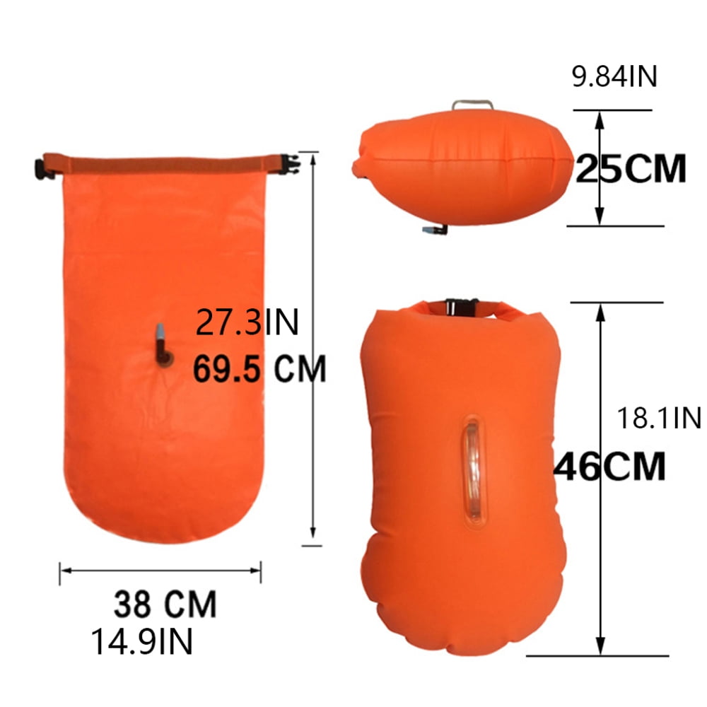 Outdoor Waterproof Dry Bag Pack Water-Resistance Long Lasting Lightweight Bag for Kayaking River Trekking  Orange