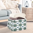 thumbnail image 3 of Yayeee Collapsible Cube Storage Bin with Lid Fabric Closet Decorative Basket with Handles, Gold Geometric Pattern, 3 of 7