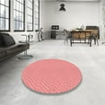 thumbnail image 4 of Ahgly Company Machine Washable Indoor Square Transitional Pastel Pink Area Rugs, 3' Square, 4 of 7