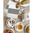 thumbnail image 4 of Black Grey Striped Kitchen Dish Towels for Drying Dishes Set of 4, Modern Farmhouse Stripes Waffle Weave Microfiber Hand Tea Bathroom Towels Quick Dry & Absorbent Towel 15.7x23.6, 4 of 7