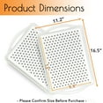 thumbnail image 2 of Non-slip Serving Trays, 2 Pack Large Serving Tray with Handles, 16.5" x 11.2" x 1.6" Food Serve Trays for Dinner, Drinks, Snacks (White), 2 of 7