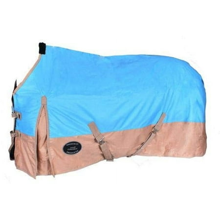 Showman Waterproof & Breathable 600 Denier Turnout Blanket (Light Blue 70 )