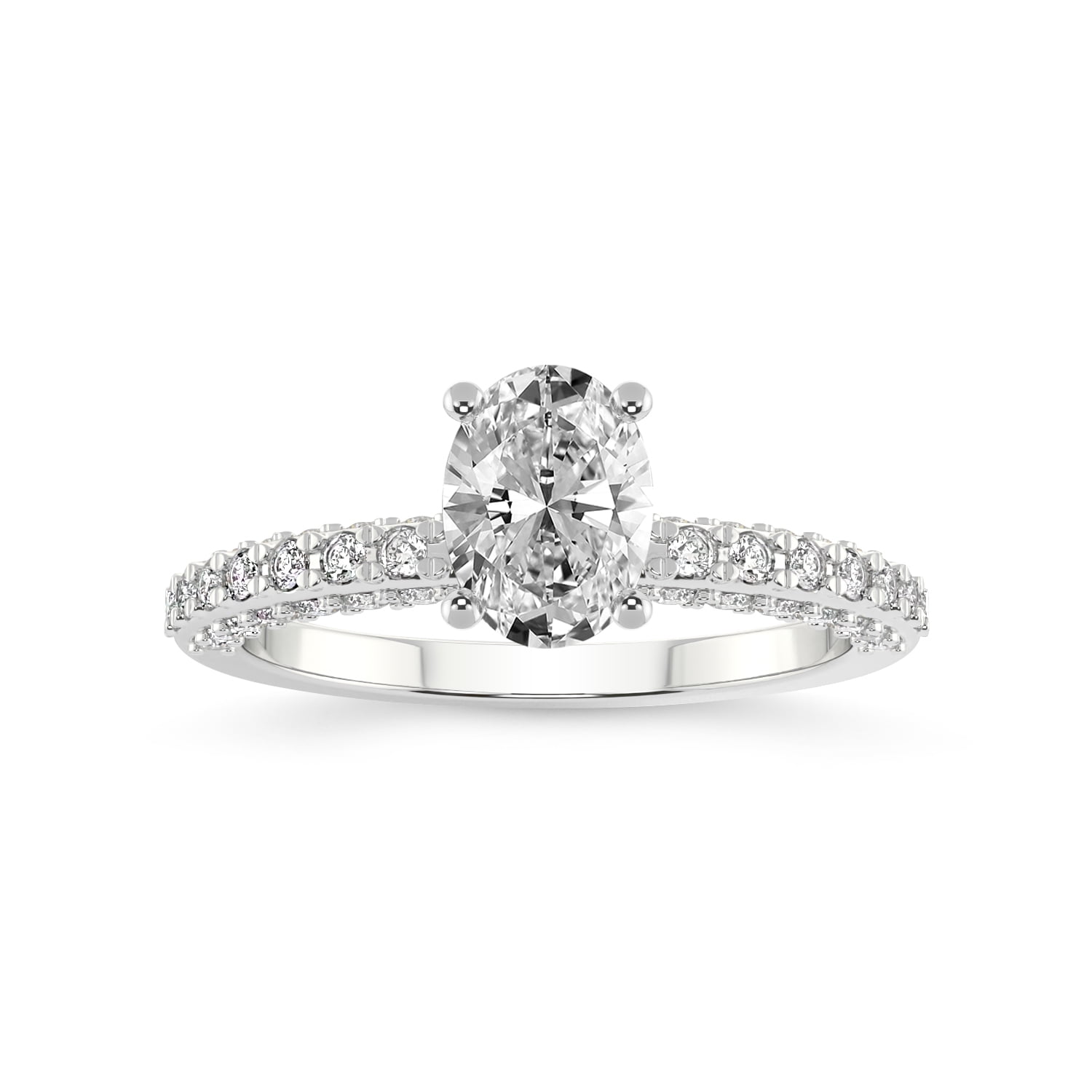 1 Carat IGI Certified Oval Shape Lab Grown Diamond Engagement Ring
