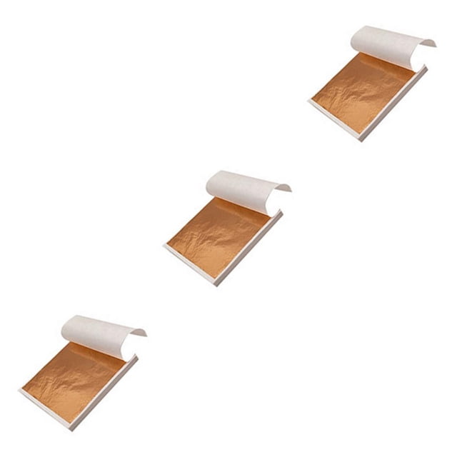 Billuyoard 100 Uds. Papel de hoja de papel de aluminio resistente al agua papeles dorados láminas doradas decoración de pasteles de comida Type1 NO1