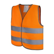 GOGO High-Visibility Kids Safety Vest for Construction Costume, Fits Ages from 12M to 16-Neon Orange-M