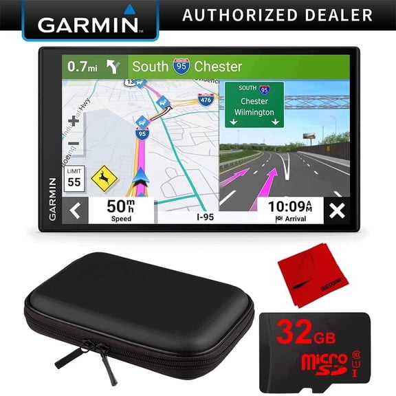 Garmin DriveSmart 76 7" Car GPS Navigator (010-02470-00) Bundle with 10" Hard EVA Case| Official Garmin USA Dealer