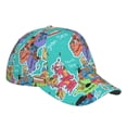 thumbnail image 3 of Balery Baseball Cap Adjustable Size for Running Workouts and Outdoor Activities All Seasons Dad Hat(Cartoon Map Of Europe), 3 of 8