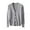 Grey, variant on Men's Slim-Fit Round Neck Long Sleeve Stand-Up Collar Zipper Cardigan – Heavyweight Casual Base Layer Coat