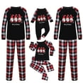 thumbnail image 5 of Odeerbi Christmas Pajamas for Family Holiday Plaid Long Sleeve Family Christmas Pajamas Matching Sets Mom Print Parent-child Suit Two-Piece Sleepwear Xmas Family Matching PJs Set Black, 5 of 5