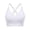White, variant on Womens Sports Bra Backless Racerback Adjustable Strappy Seamless Wireless Workout Bra Yoga Running Gym Comfortable Support Athletic Top