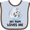 thumbnail image 3 of Inktastic Raccoon My Papi Loves Me Boys or Girls Baby Bib, 3 of 4
