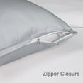 thumbnail image 5 of PiccoCasa 1 Pack Silky Satin Body Pillow Cases Zipper Closure, Standard Light Gray, 5 of 7