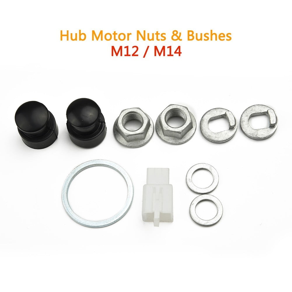E-Bike Mozzo Bicicletta Elettrica Asse Motore M12 Dado Di Bloccaggio Anteriore Rondella Di Sicurezza Distanziatore Copridado Con 12 Mm - Foto 10