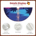 thumbnail image 4 of Daiia Beach with Palm Trees Drawing Merry Christmas Tree Skirt , Xmas Large Lace-up Tree Skirt, Santa Snowflakes Rustic Home Decorations New Year Party Farmhouse Decor-30", 4 of 7