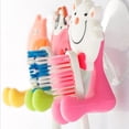 thumbnail image 4 of Farfi Cute Animal Silicone Toothbrush Holder Bathroom Wall Hanger Sucker Hook Stand (Cow), 4 of 13