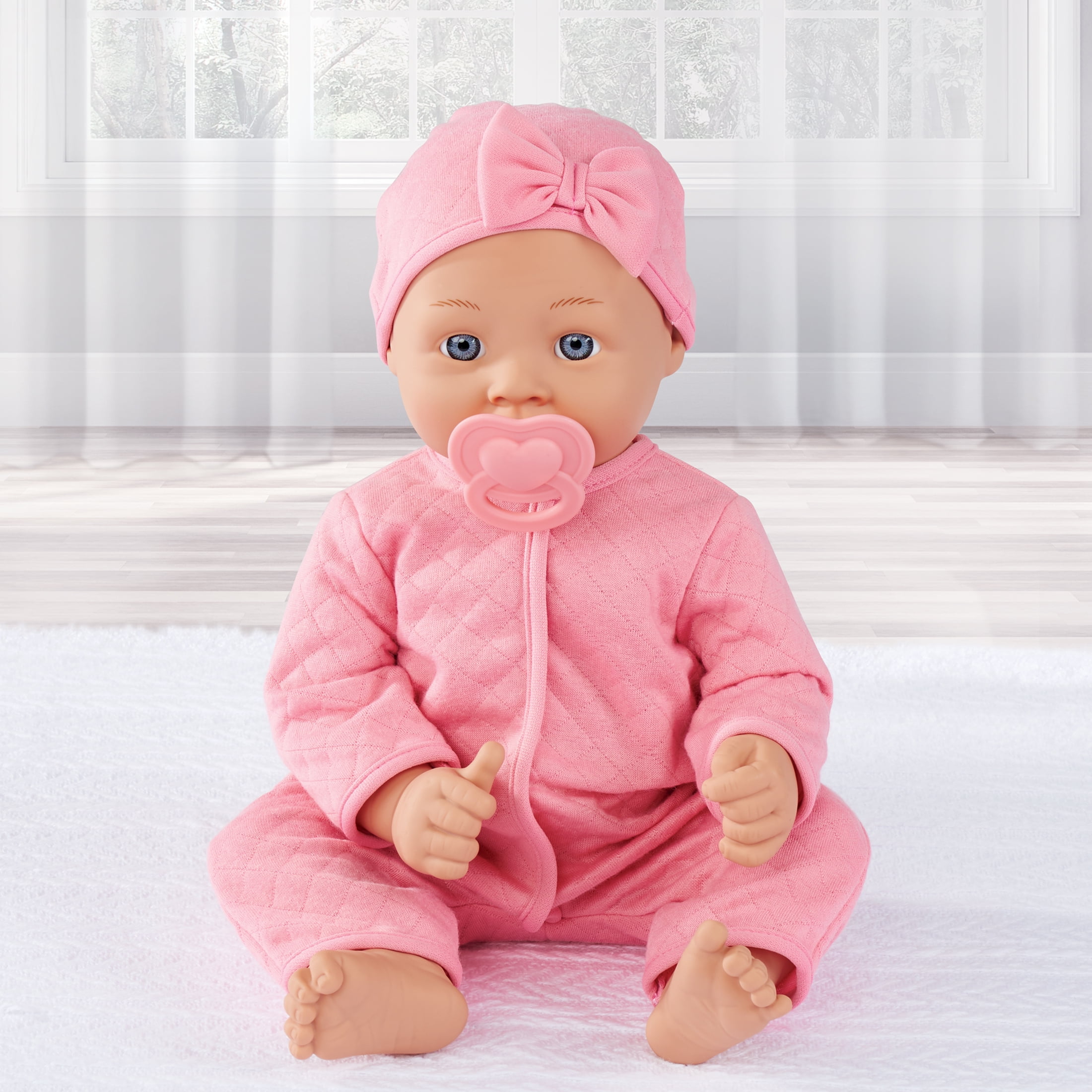 My Sweet Love Newborn Baby Doll Play Set, Rose Pink Outfit, 14-inch Doll, 8 Pieces Included