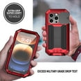 thumbnail image 5 of TECH CIRCLE for iPhone 16 Pro Case,Heavy Duty Military Grade Dropproof Protective Case with Screen Protector Kickstand Rugged Shockproof Bumper Slide Camera Protector Cover for iPhone 16 Pro,Red, 5 of 7