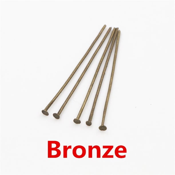 200 unids/lote 16 20 25 30 35 40 45 50mm alfileres de cabeza plana color oro/plata/alfileres de rodio para accesorios de joyería que hacen suministros DIY Tan Jianjun unisex