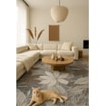 thumbnail image 3 of Rug Branch Modern Floral  Brown Grey Indoor Soft Area Rug - 8x10, 3 of 6