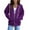 37# Dark Purple, variant on UoCefik White Zip Up Hoodie Women Comfy Lightweight Long Sleeve Oversized Sweatshirts Casual Drawstring Cropped Y2k Hooded Jackets Red 3XL