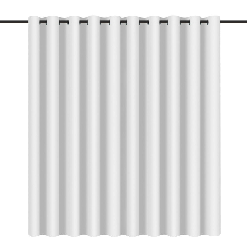 ANMINY Blackout Curtain Panels Solid Color Space Room Divider Screen Partition Fabric, 84"x100", White
