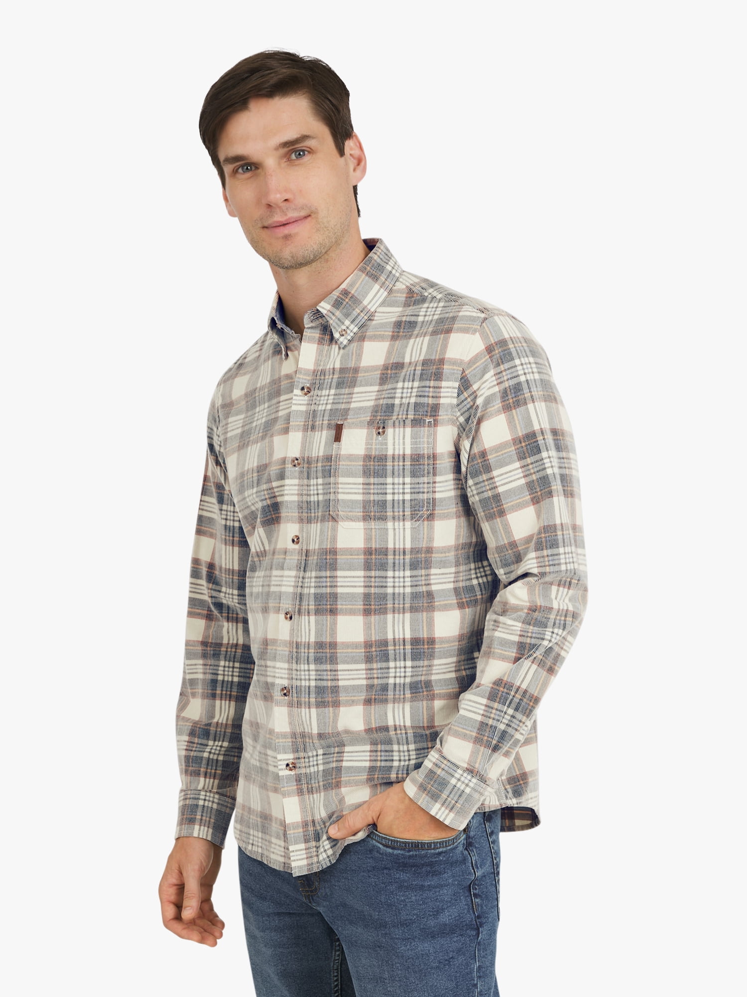 Chaps Men's & Big Men's Corduroy Flannel Shirt, Sizes S-3XL