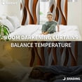 thumbnail image 5 of Burnt Orange White Moire Blackout Curtains for Bedroom/Living Room, Thermal Insulated Kitchen Curtains, Modern Abstract Art Grommet Darkening Window Treatment Drapes 52"x84"x2, 5 of 8