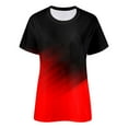 thumbnail image 4 of LUOGENLI T-shirts pour Femmes Débardeurs d'Été à Imprimé Dégradé Col Rond Manches Courtes T-shirts d'Entraînement Décontractés Amples T-shirts Graphiques Saint-Valentin Rouge TG, 4 of 4