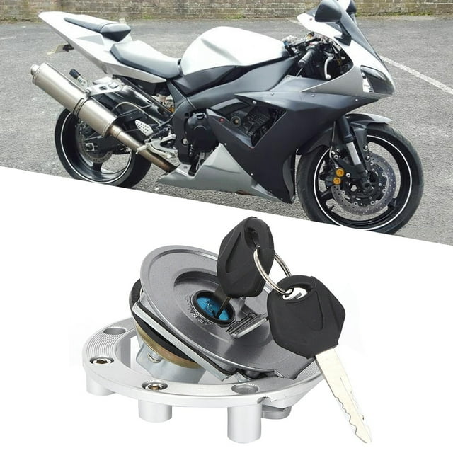Juego De Llaves De Bloqueo De Asiento Con Tapa De Combustible, Interruptor De Encendido, Compatible Con YZF R6/ YZF R1/ FZ6/ FZ09/ FZ6R