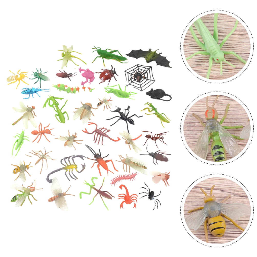 Fake Bugs Mosquito Toy Plastic 39pcs Fake Bugs Toy Mini Realistic