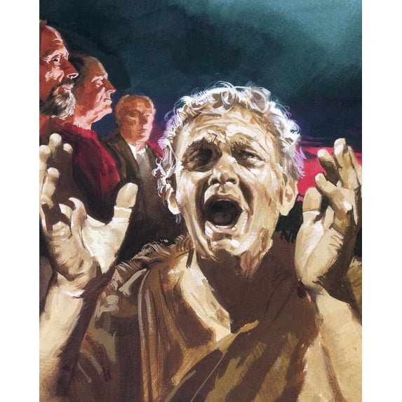 Catholic print picture - Job N - 8" x 10" ready to be framed