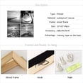 thumbnail image 4 of - Black and White Beach Wall Art Seascape Painting Sunrise Scenery Picture Giclee Canvas Print Framed for Living Room Bedroom Bathroom Home Office Wall Decoration, 4 of 6