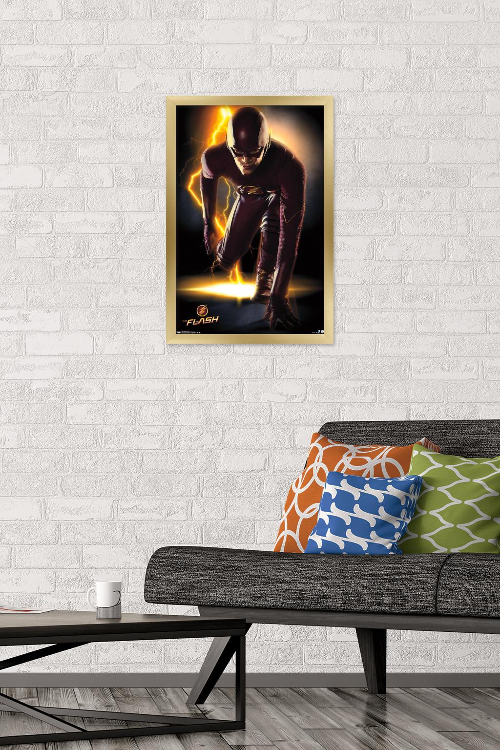 DC Comics TV - The Flash - Portrait Wall Poster, 14.725" x 22.375", Framed