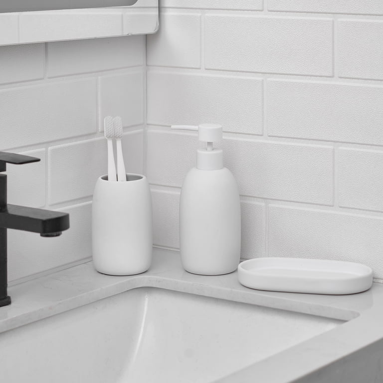 Mainstays Ceramic Stoneware Bath Accessories 3-Piece Set photo 1