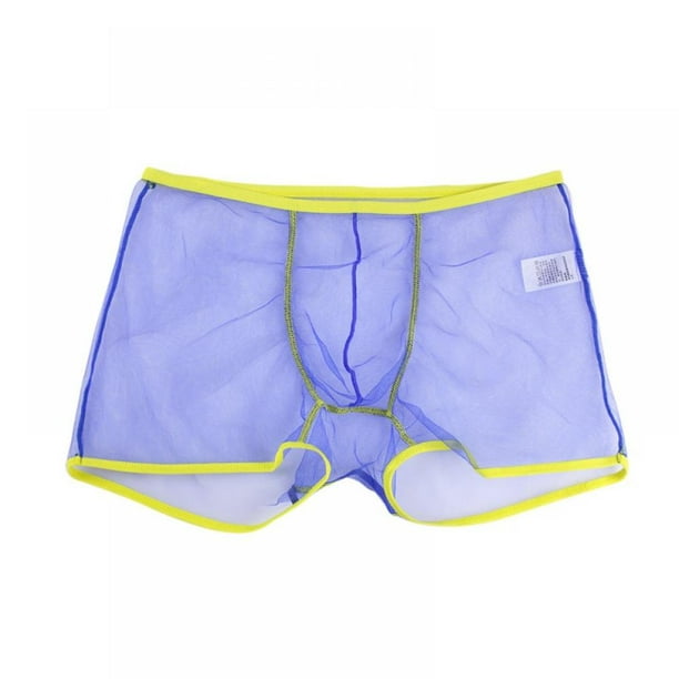 Men Mesh Boxers Transparent Boxer Shorts See Through Underwear