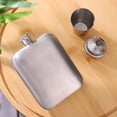 thumbnail image 4 of Jiibva 6oz Hip Flask Stainless Steel Hip Flasks for Men Women Portable Whiskey Flask Leak-Proof Pocket Flagon Hip Flask for Liquor for Climbing Camping Barbecue Party, 4 of 7