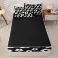 thumbnail image 4 of Homewish Kids Soccer Sport Zipper Full Size Comforter Sets with Fitted Sheet and 2 Pillowcases,Boys Football Ball Games Zipper Bedding Set,Black Reversible,4-Piece, 4 of 7