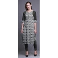 thumbnail image 2 of Bimba Cotton Printed Straight Kurtis For Women Panel Kurta Summer Tunic-Medium, 2 of 6