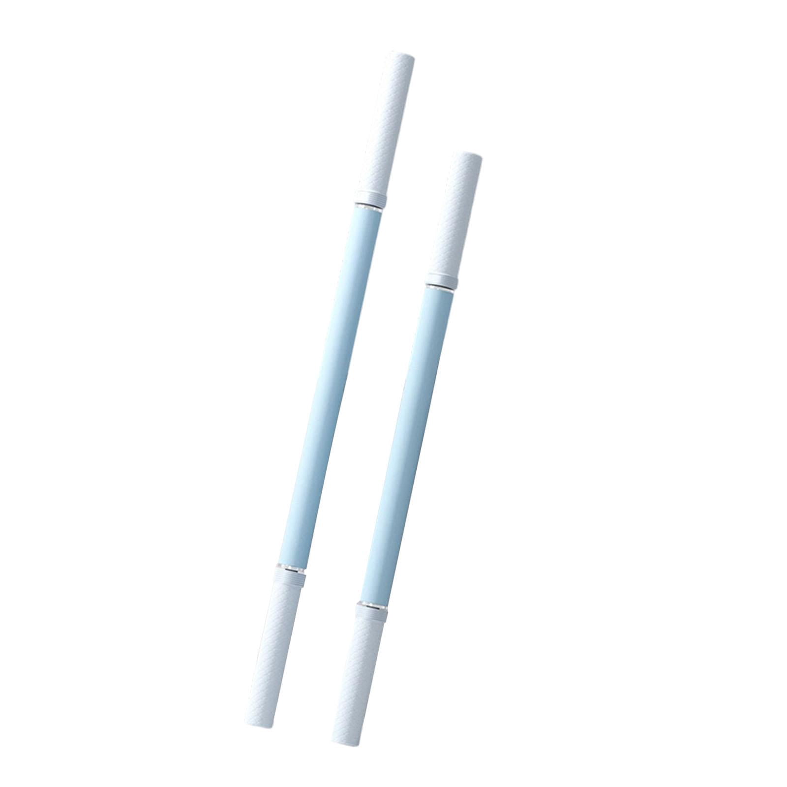 Baoblaze 2 Pieces Massage Roller Stick Comfortable Multipurpose Yoga Stretching Tool Body blue